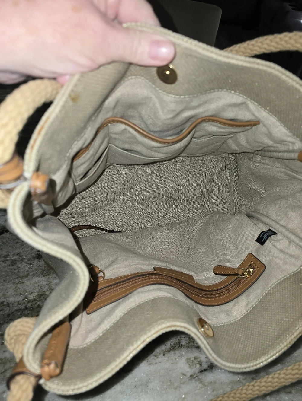 Michael Kors Isla Large Metallic Tote Bag.